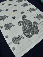 Load image into Gallery viewer, Printed Kerala Cotton Tissue (Silver Zari )