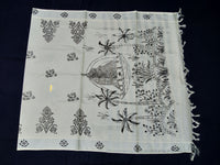 Load image into Gallery viewer, Printed Kerala Cotton Tissue (Silver Zari )