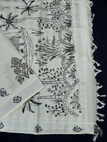 Load image into Gallery viewer, Printed Kerala Cotton Tissue (Silver Zari )