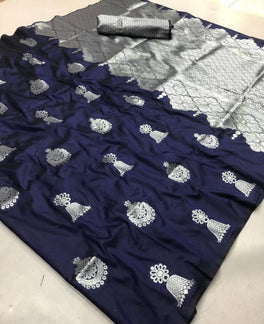 Charming Begni Colored Soft Silk Saree With Buttas