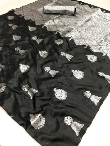 Charming Begni Colored Soft Silk Saree With Buttas