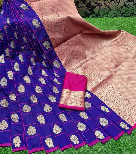 Haldi Colord Soft Silk Saree Rich Border With Checked Buttas