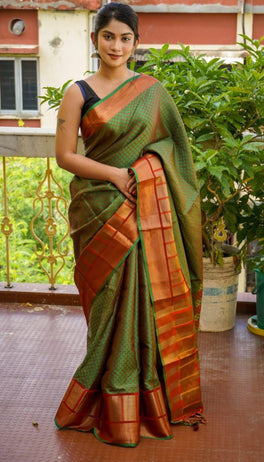 Alluring Sky Color Muslin Silk With Embose On All Over Body