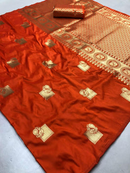 Charming Begni Colored Soft Silk Saree With Buttas