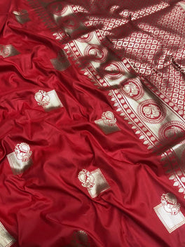 Charming Begni Colored Soft Silk Saree With Buttas