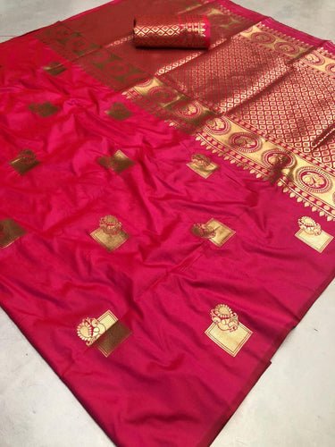 Charming Begni Colored Soft Silk Saree With Buttas