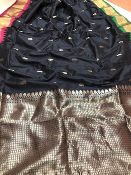 Royal Coloured Soft Semi Silk With Gadwal Imitation Janga Jamuna Border Saree