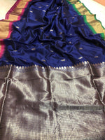 Load image into Gallery viewer, Royal Coloured Soft Semi Silk With Gadwal Imitation Janga Jamuna Border Saree
