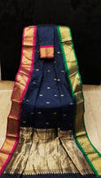 Load image into Gallery viewer, Royal Coloured Soft Semi Silk With Gadwal Imitation Janga Jamuna Border Saree