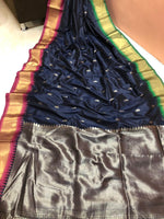 Load image into Gallery viewer, Royal Coloured Soft Semi Silk With Gadwal Imitation Janga Jamuna Border Saree