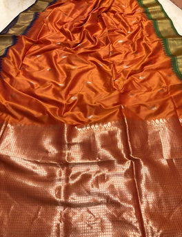 Royal Coloured Soft Semi Silk With Gadwal Imitation Janga Jamuna Border Saree