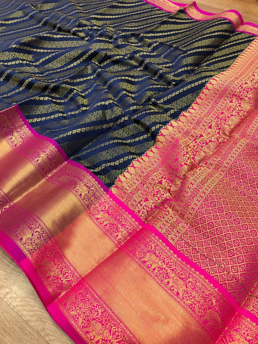 Stylish Kanchi Semi Silk Saree With Border