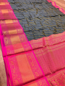 Stylish Kanchi Semi Silk Saree With Border