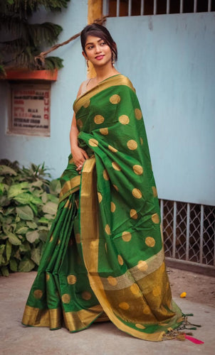 Fabulous Muslin Silk Saree With Embose On All Over Saree