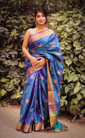Load image into Gallery viewer, Fabulous Muslin Silk Saree With Embose On All Over Saree