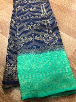 Radiant Attractive Colored Hand Dyed Semi Soft Silk Saree