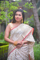 Load image into Gallery viewer, Mesmerizing Crystal Silk Banarasi Looked Saree