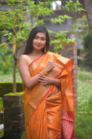 Load image into Gallery viewer, Mesmerizing Crystal Silk Banarasi Looked Saree