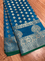 Load image into Gallery viewer, Mesmerizing Crystal Silk Banarasi Looked Saree