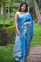 Load image into Gallery viewer, Mesmerizing Crystal Silk Banarasi Looked Saree