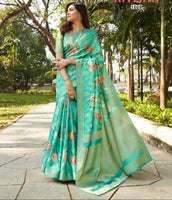Load image into Gallery viewer, Admirable Gold Touched Jacquard Digital Print Saree