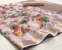 Load image into Gallery viewer, Admirable Gold Touched Jacquard Digital Print Saree