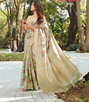 Load image into Gallery viewer, Admirable Gold Touched Jacquard Digital Print Saree