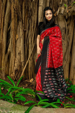 Ultimate Semi Cotton Ikkat Saree