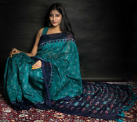 Load image into Gallery viewer, Ultimate Semi Cotton Ikkat Saree