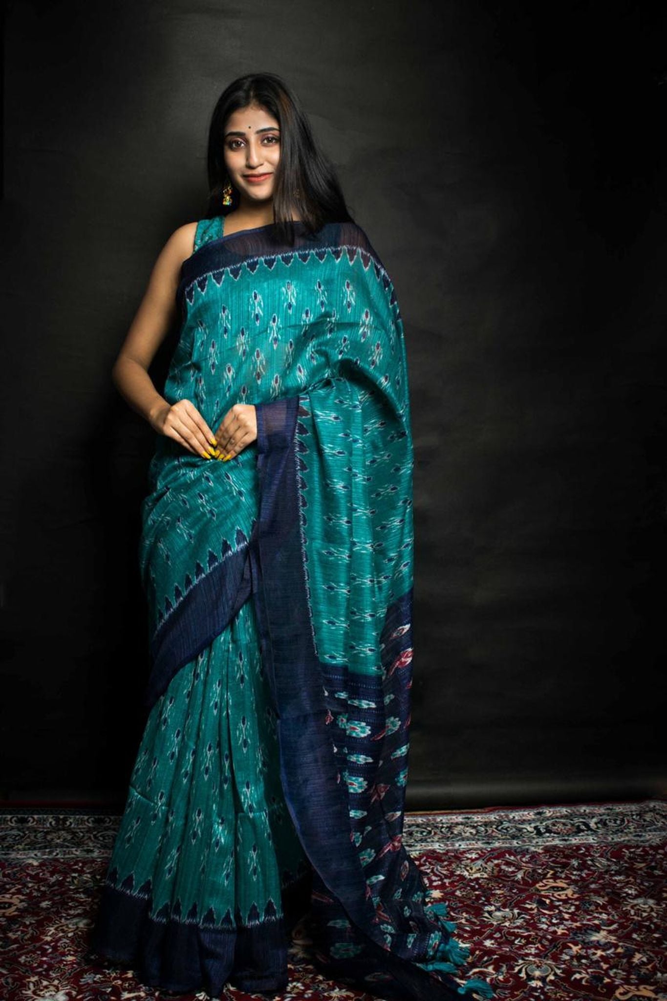 Ultimate Semi Cotton Ikkat Saree