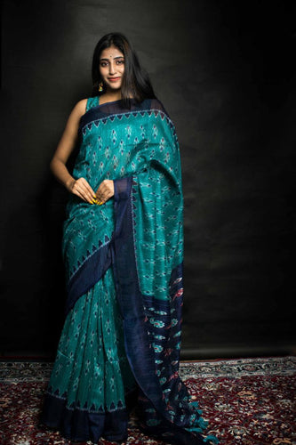 Ultimate Semi Cotton Ikkat Saree