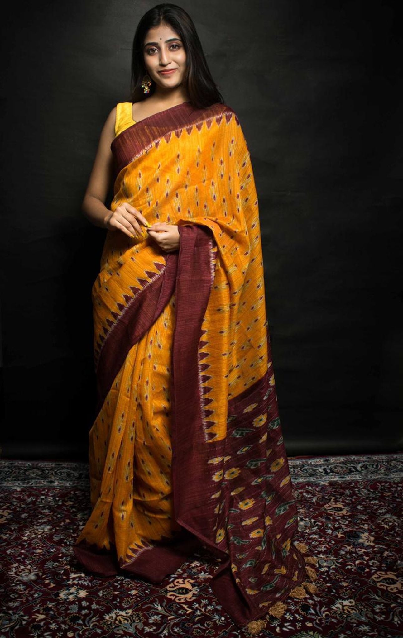 Ultimate Semi Cotton Ikkat Saree