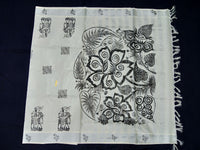 Load image into Gallery viewer, Printed Kerala Cotton Tissue (Silver Zari )