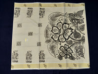 Load image into Gallery viewer, Printed Kerala Cotton Tissue (Gold Zari )