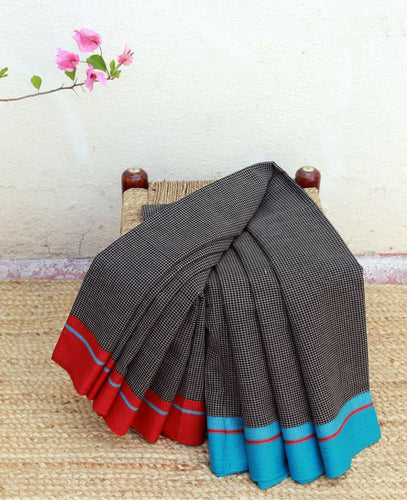 Ilkal Cotton Saree With Contrast Borders