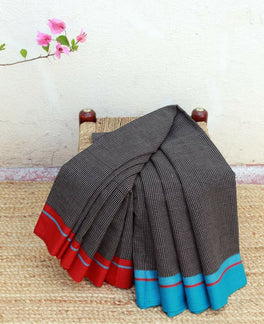 Ilkal Cotton Saree With Contrast Borders
