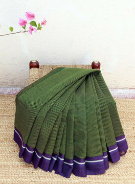 Ilkal Cotton Saree With Contrast Borders