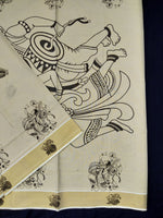 Load image into Gallery viewer, Printed Kerala Cotton Tissue (Gold Zari )