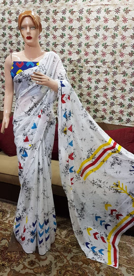Mul Mul Cotton Saree With Beautiful Prints