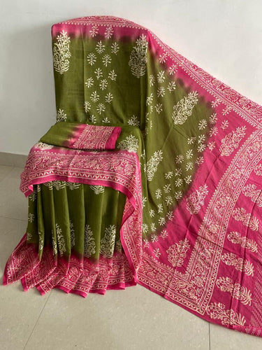 Mul Mul Cotton Saree With Beautiful Prints