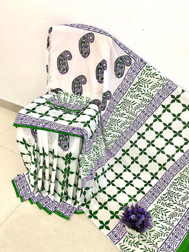 Mul Mul Cotton Saree With Beautiful Prints