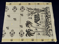 Load image into Gallery viewer, Printed Kerala Cotton Tissue (Gold Zari )