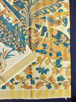 Load image into Gallery viewer, Printed Kerala Cotton Tissue (Gold Zari )