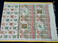 Load image into Gallery viewer, Beautiful White Linen Printed Saree