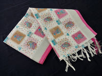 Load image into Gallery viewer, Beautiful White Linen Printed Saree