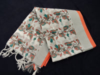 Load image into Gallery viewer, Beautiful White Linen Printed Saree