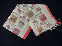 Load image into Gallery viewer, Beautiful White Linen Printed Saree