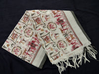 Load image into Gallery viewer, Beautiful White Linen Printed Saree