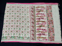 Load image into Gallery viewer, Beautiful White Linen Printed Saree