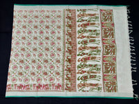 Load image into Gallery viewer, Beautiful White Linen Printed Saree